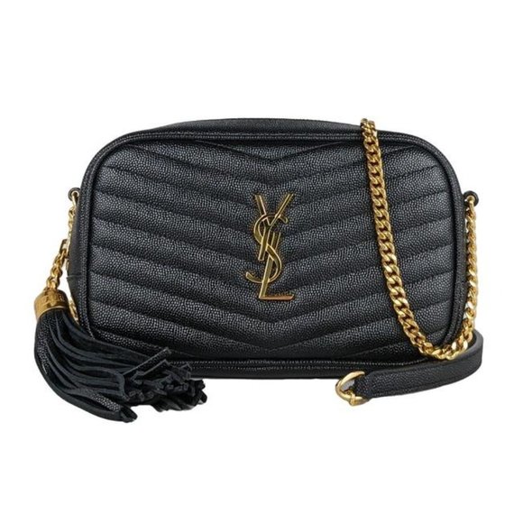 Saint Laurent Handbags - SOLD Saint Laurent Lou Monogram Ysl Camera Black Leather Crossbody Bag